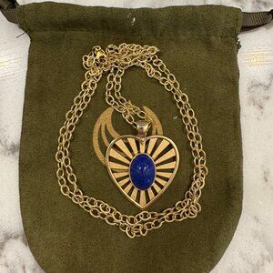 JaneWine Scarab Heart Pendant with 32"Mini Twist Chain; SOLD OUT